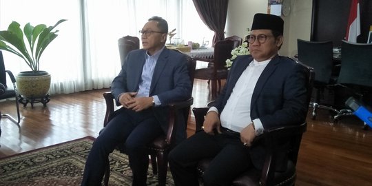 Bertemu di kantor MPR, Zulkifli Hasan doakan Cak Imin jadi cawapres