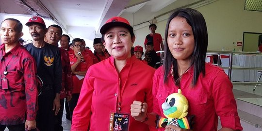 Momen Bela Septiana bertemu dengan sang idola Puan Maharani