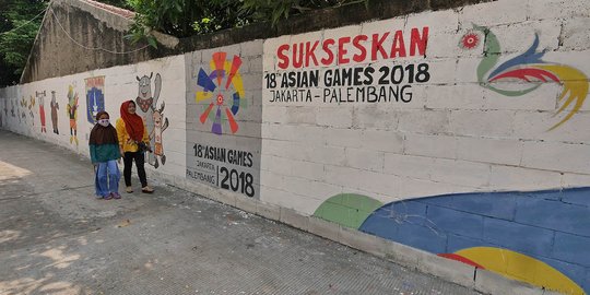 Warna-warni mural Asian Games 2018 di Jati Padang