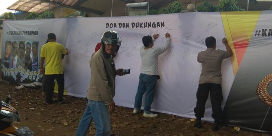 4 Hari pasca-kerusuhan di Mako Brimob, polisi pasang spanduk 'doa dan dukungan'