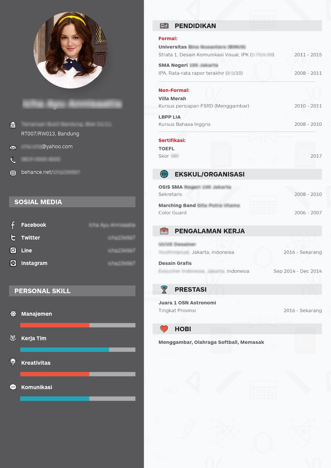 Contoh-Contoh CV Formal, Modern, & Kreatif dalam Bahasa Indonesia serta