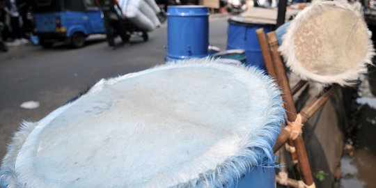 Berkah jelang Ramadan bagi pedagang beduk Tanah Abang