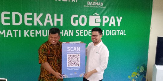 Sedekah lewat BAZNAS bisa manfaatkan Go-Pay