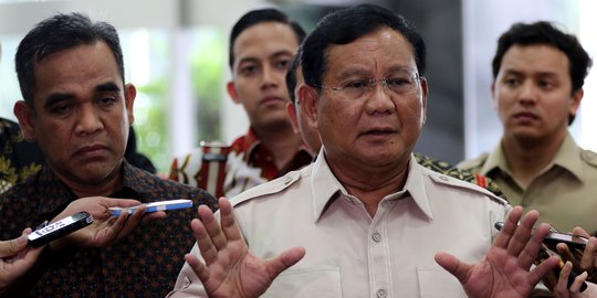 Prabowo Subianto temui kader Gerindra di DPR