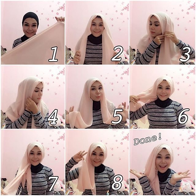 Model Jilbab Segi Empat Untuk Pesta Pernikahan