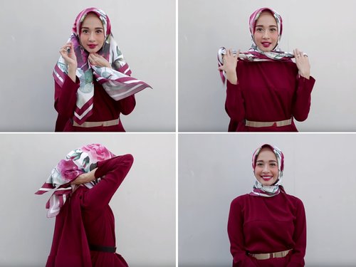cara memakai jilbab laudya chintya bella