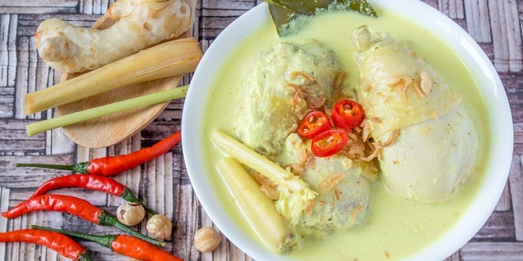 Cara Membuat Lontong Opor Ayam Suwir Rectangle Circle