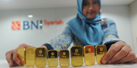 Harga emas turun tipis Rp 1.000 menjadi Rp 651.000 per gram