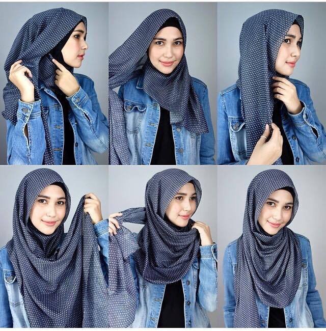 5 Cara memakai jilbab pashmina  modern yang modis dan 