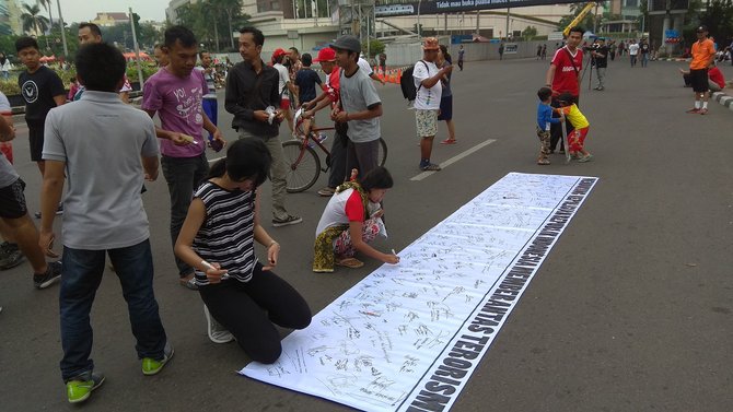 1000 tandatangan dukung polri berantas terorisme