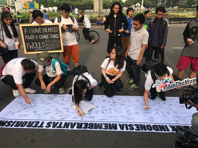 1000 tandatangan dukung polri berantas terorisme