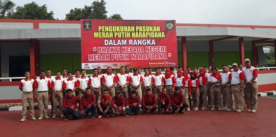 Merah putih ala narapidana rumah tahanan Klas I Jambe Tangerang