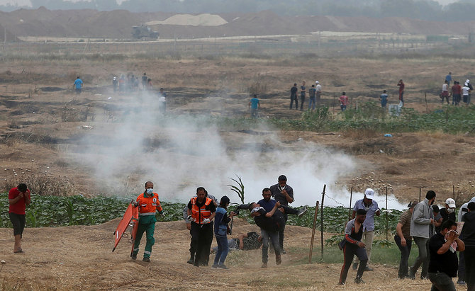 bentrok di perbatasan jalur gaza israel