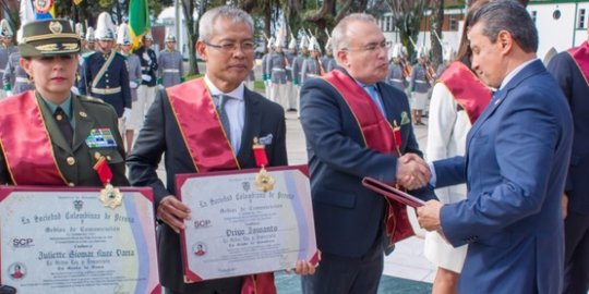Dubes RI terima penghargaan Colombian Society of Press & Mass Communication
