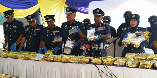 Bea Cukai Malaysia rilis ribuan kilogram narkotika