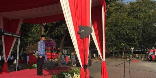 Pimpin upacara, Sandi bacakan sambutan Jokowi di Hari Lahir Pancasila