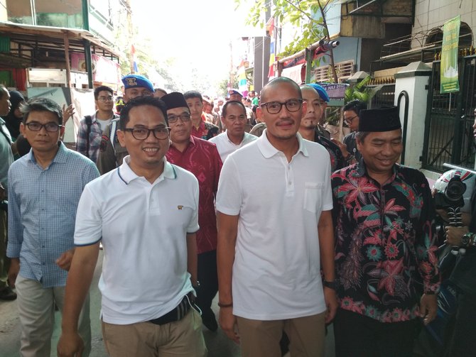 sandiaga digoda kaum ibu jakarta utara