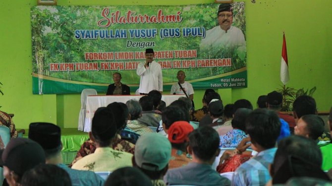 gus ipul bertemu ratusan perwakilan lembaga masyarakat desa hutan