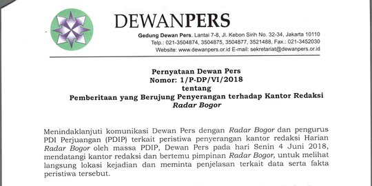 Dewan Pers Nilai Berita Ongkang Ongkang Kaki Dapat Rp 112 Juta
