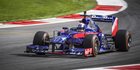 Aksi Dani Pedrosa jajal mobil Formula 1 di Austria