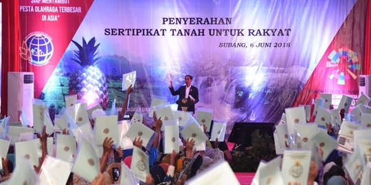 Jokowi minta 1,5 juta sertifikat tanah di Jabar tuntas pada 2019