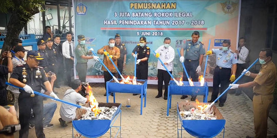 Bea Cukai Kendari musnahkan 3,4 juta batang rokok ilegal senilai Rp 1,1 miliar