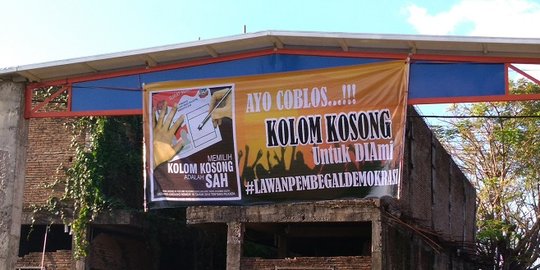 Komentar KPU Sulsel soal banyaknya spanduk ajakan pilih kolom kosong