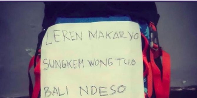 4 Tulisan kocak para pemudik, bikin senyum-senyum bacanya 