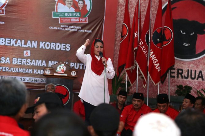 puti hadiri pembekalan kader pdip dan regu penggerak pemilih