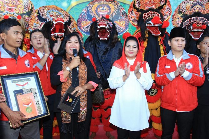 acara rampak barong di trenggalek yang dihadiri puti guntur