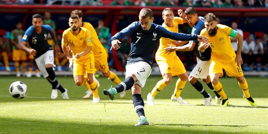 Menang tipis, Prancis kalahkan Australia 2-1