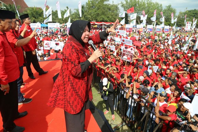 risma jadi jurkam kampanye akbar gus ipul puti di madiun