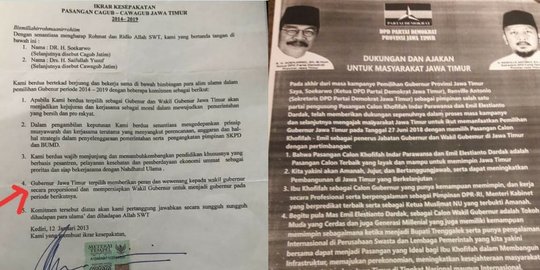 Viral edaran Demokrat versus perjanjian Pakde Karwo dan kiai sepuh