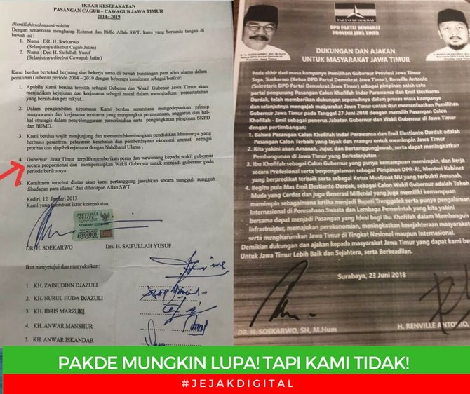 surat dukungan pakde karwo di pilgub jatim