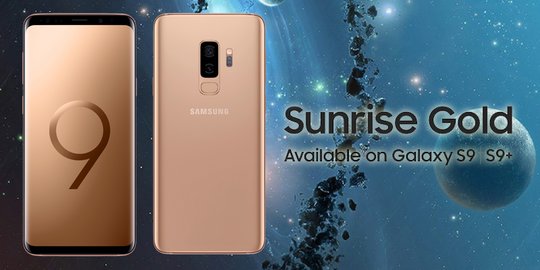 Samsung rilis Galaxy S9+ warna sunrise gold harga Rp 13 jutaan