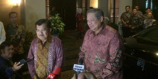 Bertemu SBY, JK mengaku tak bahas pilkada dan pilpres