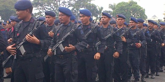 Cegah aksi teror usai vonis mati Aman Abdurrahman, TPS di Kuansing dijaga Brimob