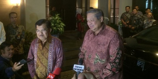 Usai bertemu SBY, Wapres JK tak bisa pastikan koalisi Golkar-Demokrat