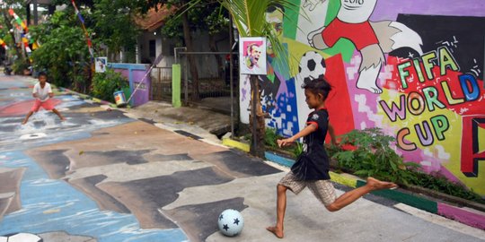 Warna-warni kampung Piala Dunia di Tangsel