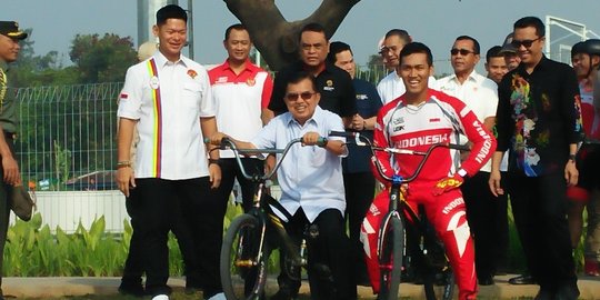 Wapres JK tinjau persiapan fasilitas Asian Games di Pulomas