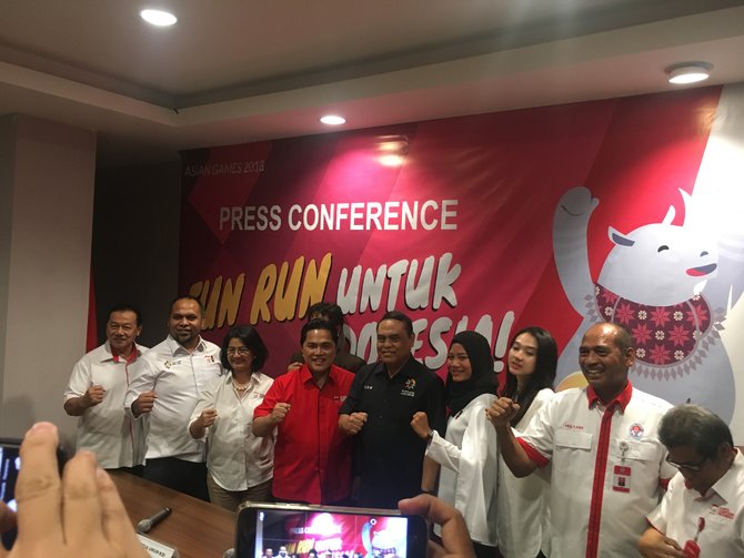 press conference fun run untuk indonesia