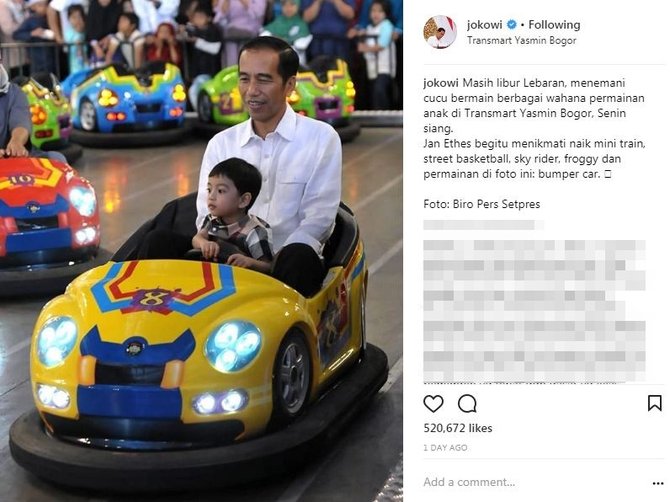 jokowi jan ethes naik bumper car