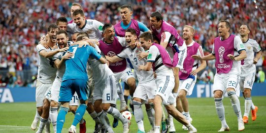 Dramatis, Rusia singkirkan Spanyol lewat adu penalti