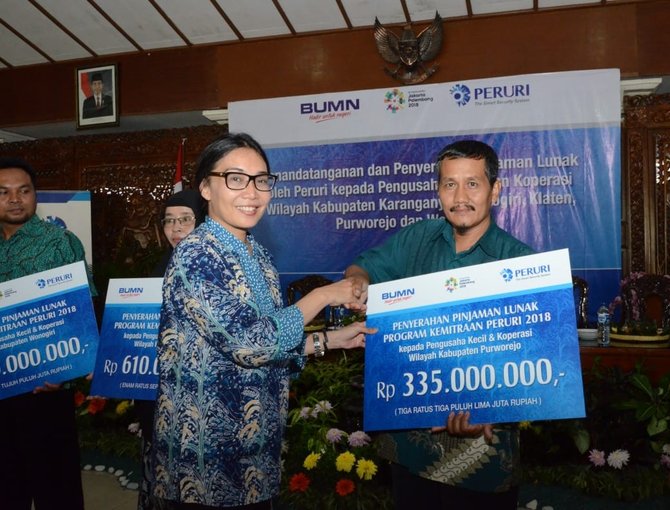 peruri salurkan dana program kemitraan rp 2765 miliar