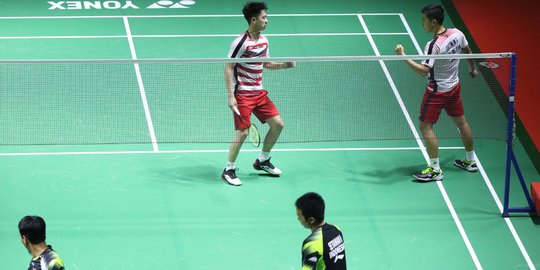 Kevin/Marcus kalahkan rekan satu negara di 32 besar Indonesia Open 2018