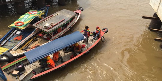 Jatuh dari getek, pekerja Jembatan Musi IV tenggelam di Sungai Musi