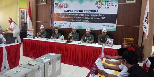 Hasil rekapitulasi KPU Solo, Ganjar-Yasin menang di seluruh kecamatan