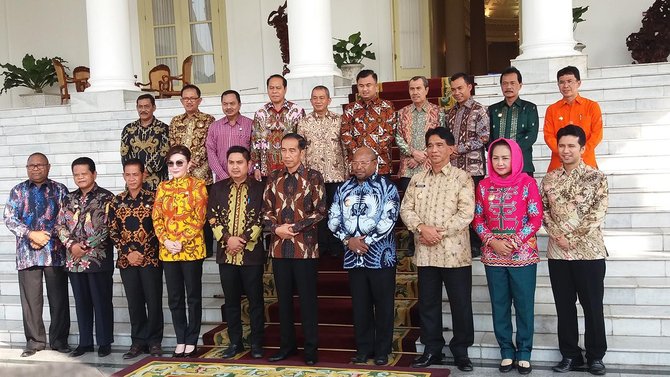 para bupati bertemu presiden jokowi di istana bogor