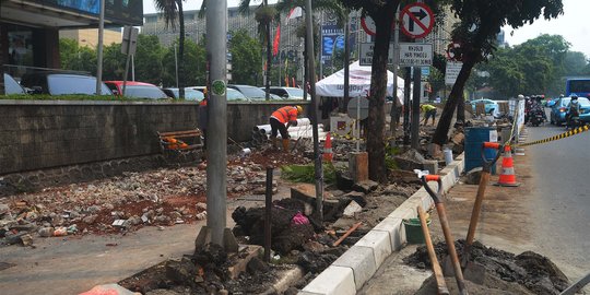 21 Juli, penataan pedestrian di Sudirman-MH Thamrin rampung