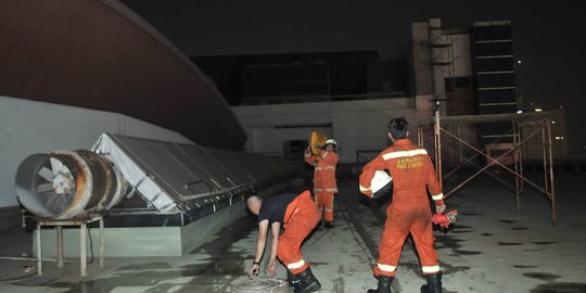 Ruangan di lantai 25 gedung Kemenhub terbakar